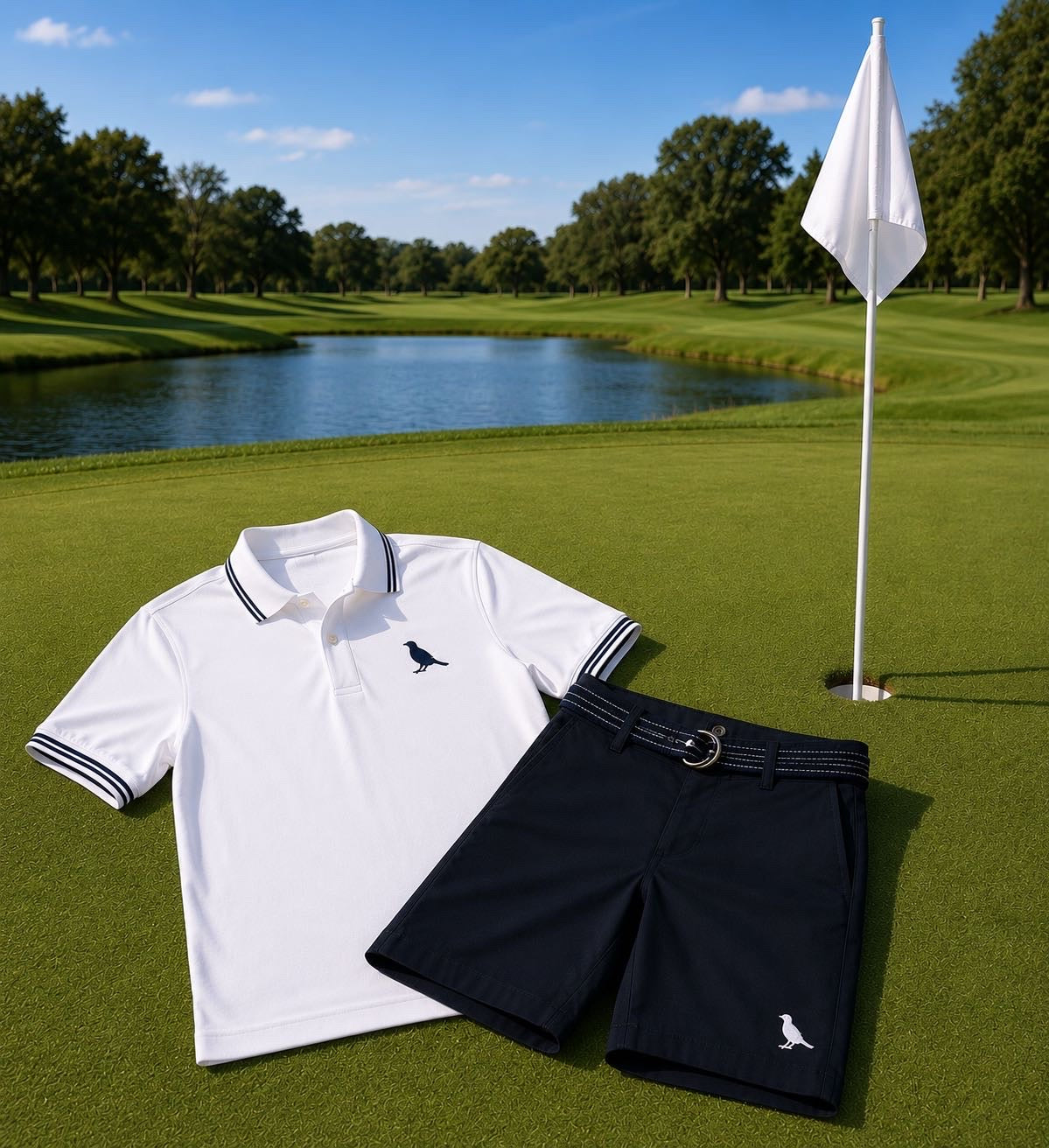 Birdie Polo and shorts