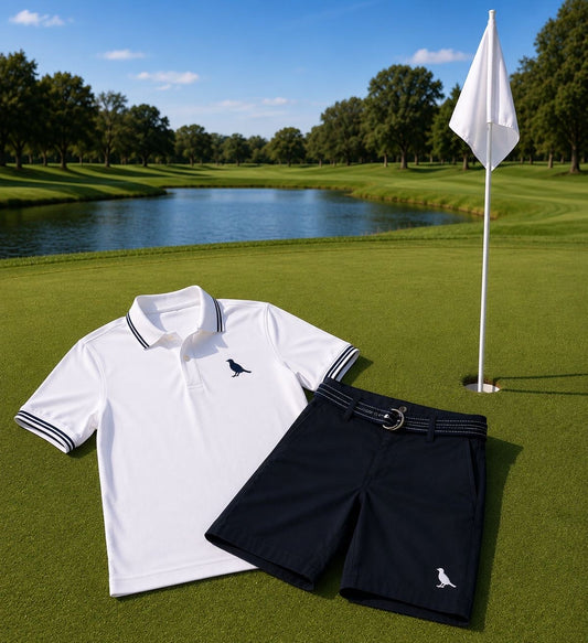 Birdie Polo and shorts