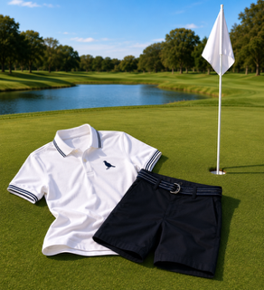 Birdie Polo and shorts